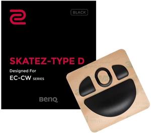 Zowie by BenQ Skatez Type D, náhradné klzáky pre EC-CW sériu, zvrásnené pre kontrolovaný sklz, čierne