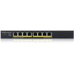 Zyxel GS1900-8HP v3, 8-port GbE L2 PoE Smart Switch, 802.3at, desktop, fanless, 70 Watt