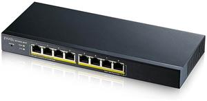 Zyxel GS1900-8HP v3, 8-port GbE L2 PoE Smart Switch, 802.3at, desktop, fanless, 70 Watt